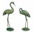 Solstice Sculptures Cranes Pair 77 & 61cm in Gold Verdigris