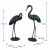 Solstice Sculptures Cranes Pair 77 & 61cm in Dark Verdigris