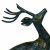 Solstice Sculptures Deer Pair Small 56 & 33cm in Dark Verdigris