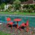 Nardi Step Table with Set of 2 Bistrot Chairs - Red