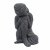 Solstice Sculptures Buddha Crouching 58cm in Charcoal Effect