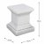 Solstice Sculptures Plinth Square Low 36cm in White Stone Effect