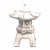 Solstice Sculptures Pagoda Low 40cm in Antique Stone Effect