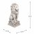 Solstice Sculptures Small Lion 61cm in Antique Stone Effect