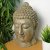 Elur Carved Wood Effect Buddha Head 40cm