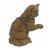 Elur Carved Wood Effect Cat 25cm