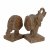 Elur Carved Wood Effect Book Ends Elephant 23cm