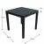Trabella Roma Square Table with 4 Sicily Chairs - Anthracite