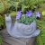 Solstice Sculptures Snail Planter 24cm in Blue Iron Effect