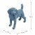 Solstice Sculptures Dog Standing 34cm in Blue Iron Effect