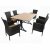 Byron Manor Hampton Dining Table with 6 Stockholm Brown Chairs