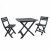 Trabella Brescia Folding Table & Chairs Set - Anthracite