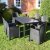 Trabella Roma Rectangular Table with 6 Sicily Chairs -Anthracite