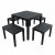 Trabella Roma Square Table with 4 Roma Bench Seats - Anthracite