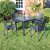 Trabella Roma Square Table with 4 Siena Chairs - Anthracite