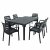 Trabella Salerno Rectangular Table w/6 Siena Chairs -Anthracite