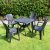 Trabella Turin Patio Table with 4 Parma Chairs - Anthracite