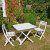 Trabella Brescia Folding Table & Chairs Set - White