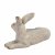 Solstice Sculptures Hare Lying 24cm -Weathered Light StoneEffect