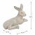 Solstice Sculptures Hare Lying 24cm -Weathered Light StoneEffect