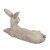 Solstice Sculptures Hare Lying 24cm -Weathered Light StoneEffect