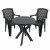 Trabella Tivoli Bistro Table with 2 Parma Chairs -Anthracite