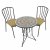 Summer Terrace Nova Bistro Table with Set of 2 Milan Chairs