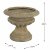 Solstice Sculptures Fluted Urn Low 28cm -Weathered Dark StoneEff