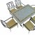 Byron Manor Burlington Dining Table with Set of 6 Ascot Chairs