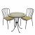 Exclusive Garden Henley 71cm Bistro Table with 2 Milan Chairs