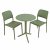 Nardi Step Table with Set of 2 Bistrot Chairs - Olive