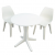 Trabella Levante Dining Table with Set of 2 Eolo Chairs - White