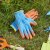 Briers Kids Junior Diggers Gloves - Age 6-10 Years - Orange & Blue
