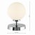 Dar Esben Touch Table Lamp in Polished Chrome with Opal Glass