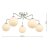 Feya 5 Light Semi Flush Ceiling Light Polished Chrome Opal Glass