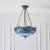 Dragonfly blue 3 light Pendant light