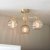 Dimple 3 Light Semi Flush Ceiling Light