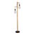 Searchlight Woody 2 Light Floor Lamp, Black And Ash Wood