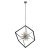 Searchlight Stellar 6 Light Spike Ball Pendant, Matt Black Frame W Crystal Glass