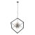 Searchlight Stellar 6 Light Spike Ball Pendant, Matt Black Frame W Crystal Glass