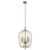 Searchlight Shower 5 Light Pendant, Gold Finish, Metal With Clear Crystal