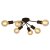 Searchlight Dance 6 Light Ceiling Light, Sand Black