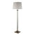 Searchlight Pedestal Floor Lamp Glass Column, & Antiq Brass Base, Cream Sh
