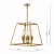 Academy 4 Light Lantern Natural Brass