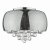 Aviel 5 Light Flush Smoked Shade With Clear Glass Droppers