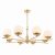 Bombazine 8 Light Pendant Natural Brass Opal Glass