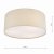 Cierro 3 Light Flush Taupe With Diffuser 40cm
