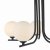 Cradle 5 Light Semi Flush Matt Black Opal Glass