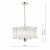 Eveyln 3 Light Pendant Polished Nickel Glass