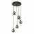 Federico 5 Light Cluster Pendant Black Smoked Glass